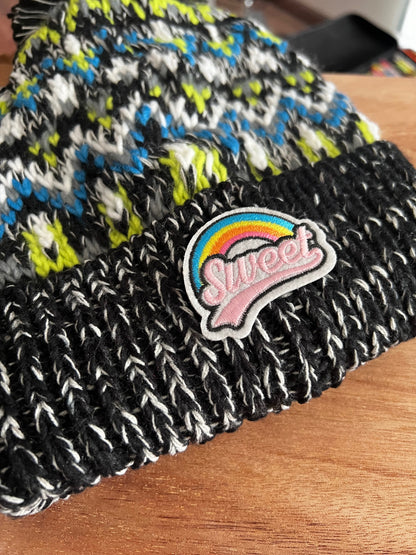 Berretto in maglia con Pon Pon